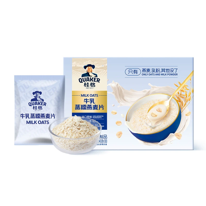 桂格 牛乳蒸糯燕麦片 1.2kg