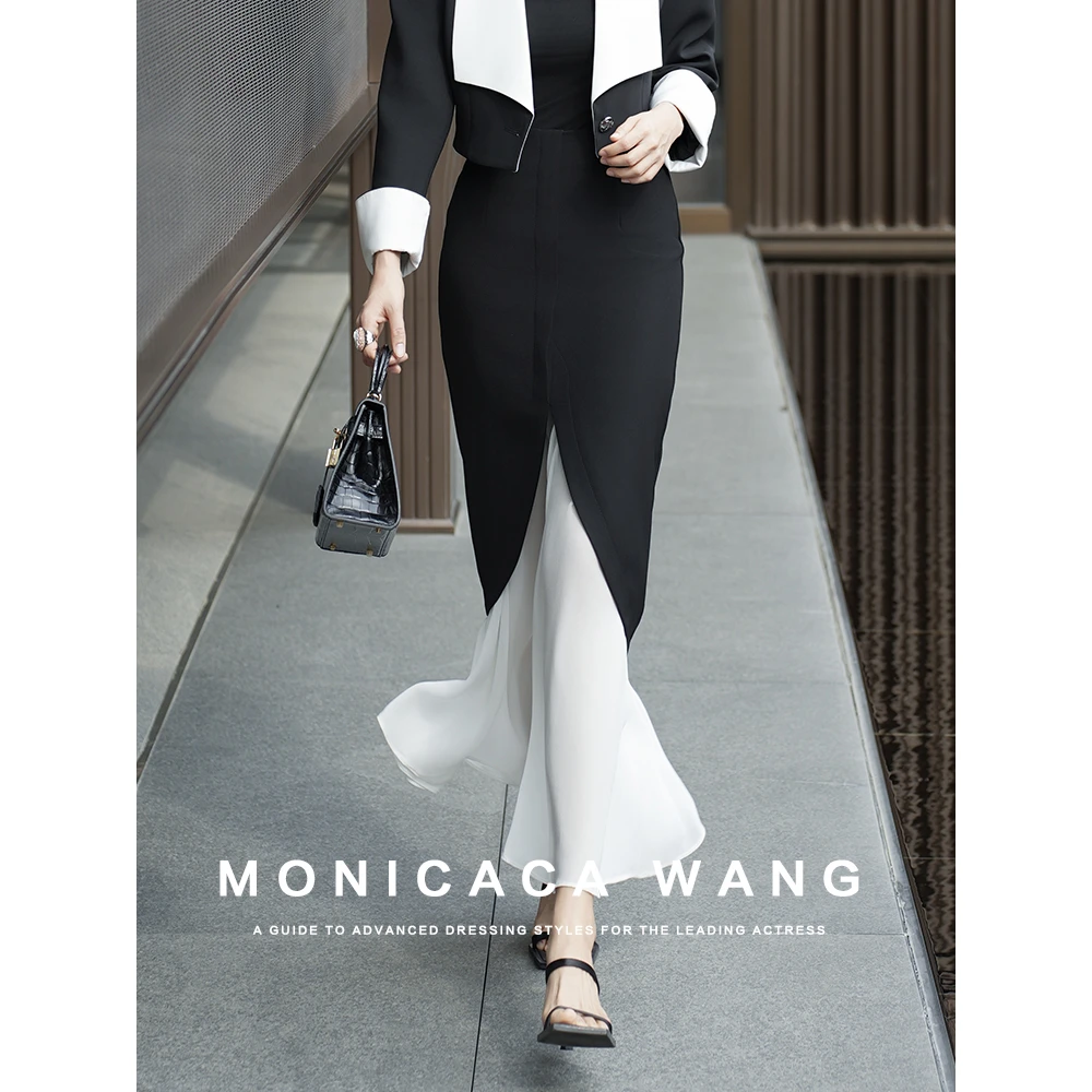 【莫妮卡卡】长95）春季时尚休闲包臀显瘦高腰百搭半身裙BH4891-1