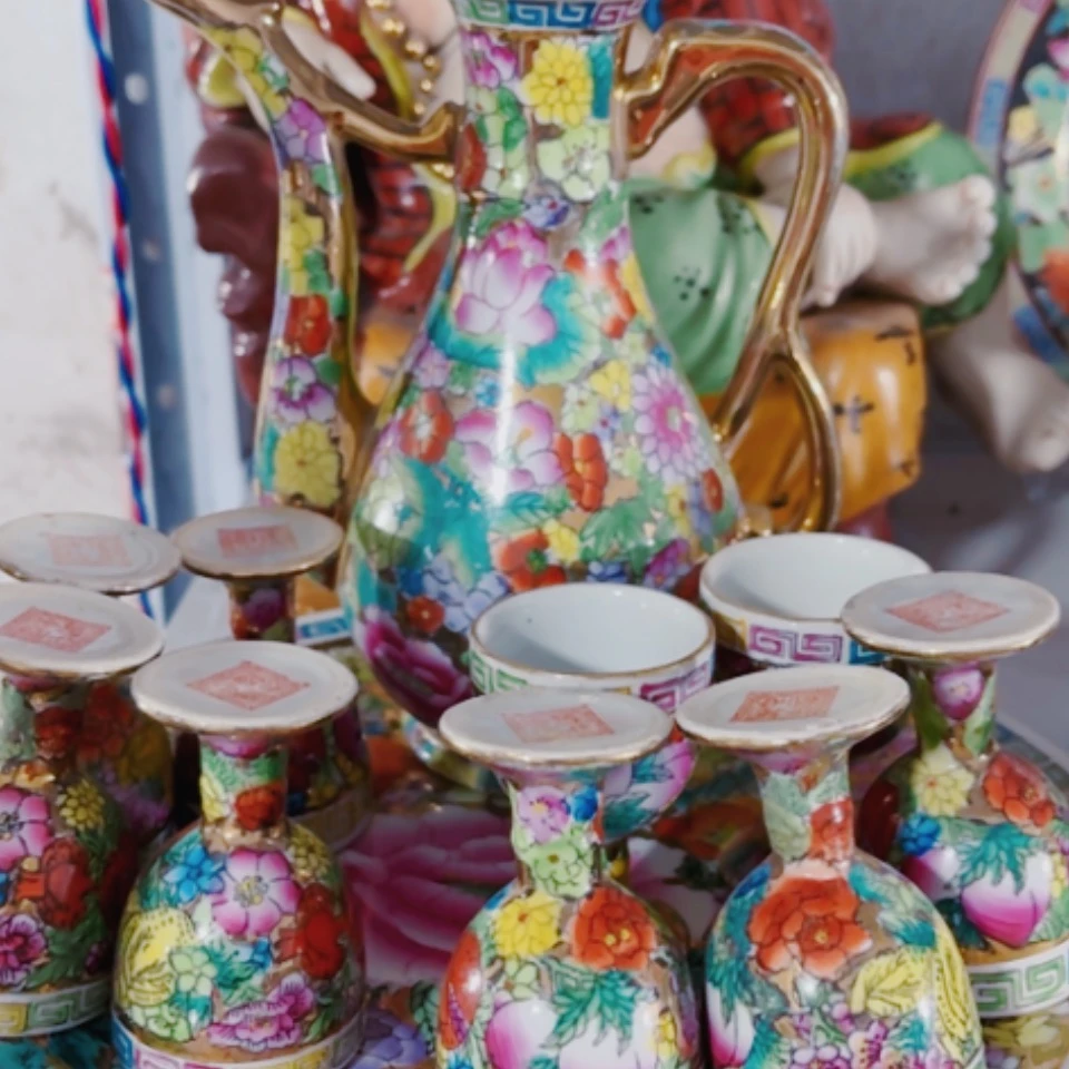 【闪购商品】紫砂茶盘华***7一套金地茶具