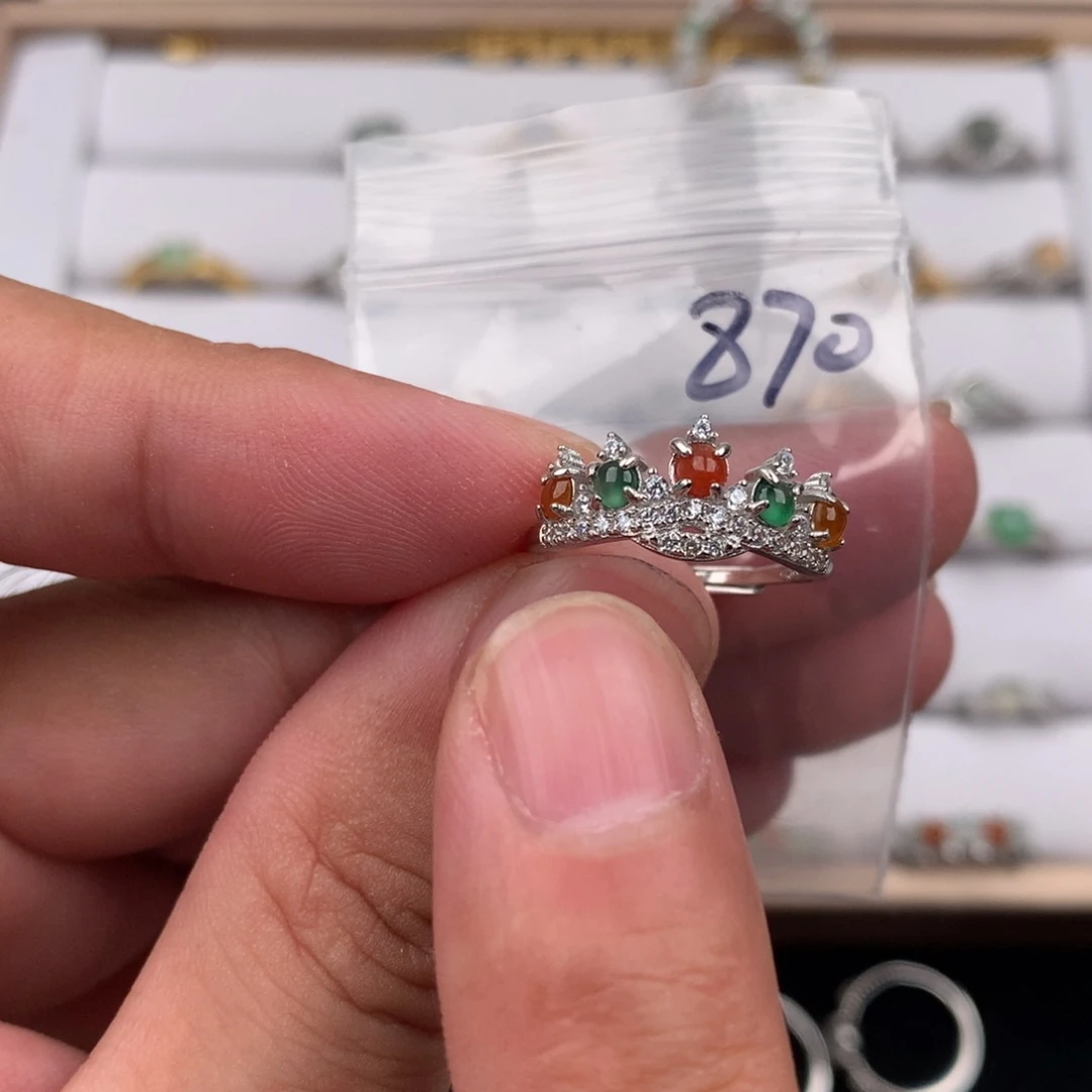翡翠未镶嵌戒指870