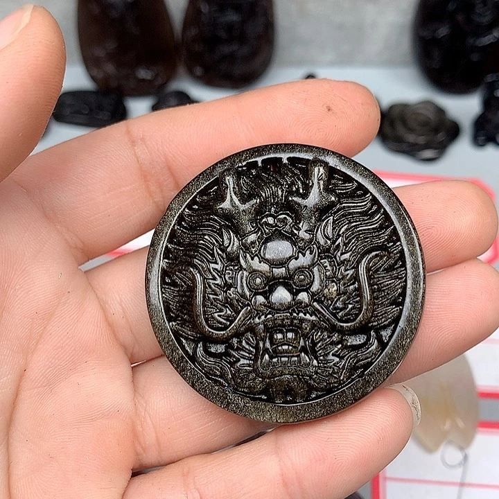 黑曜岩未镶嵌颈饰教*