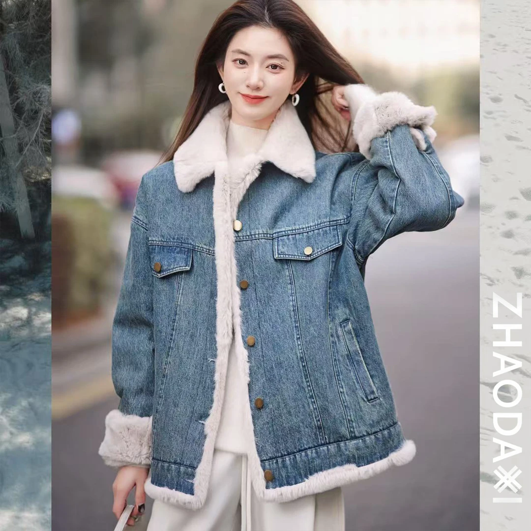 【赵大喜】1.7大上新！决赛圈牛仔皮草外套 | 复古水洗牛仔棉