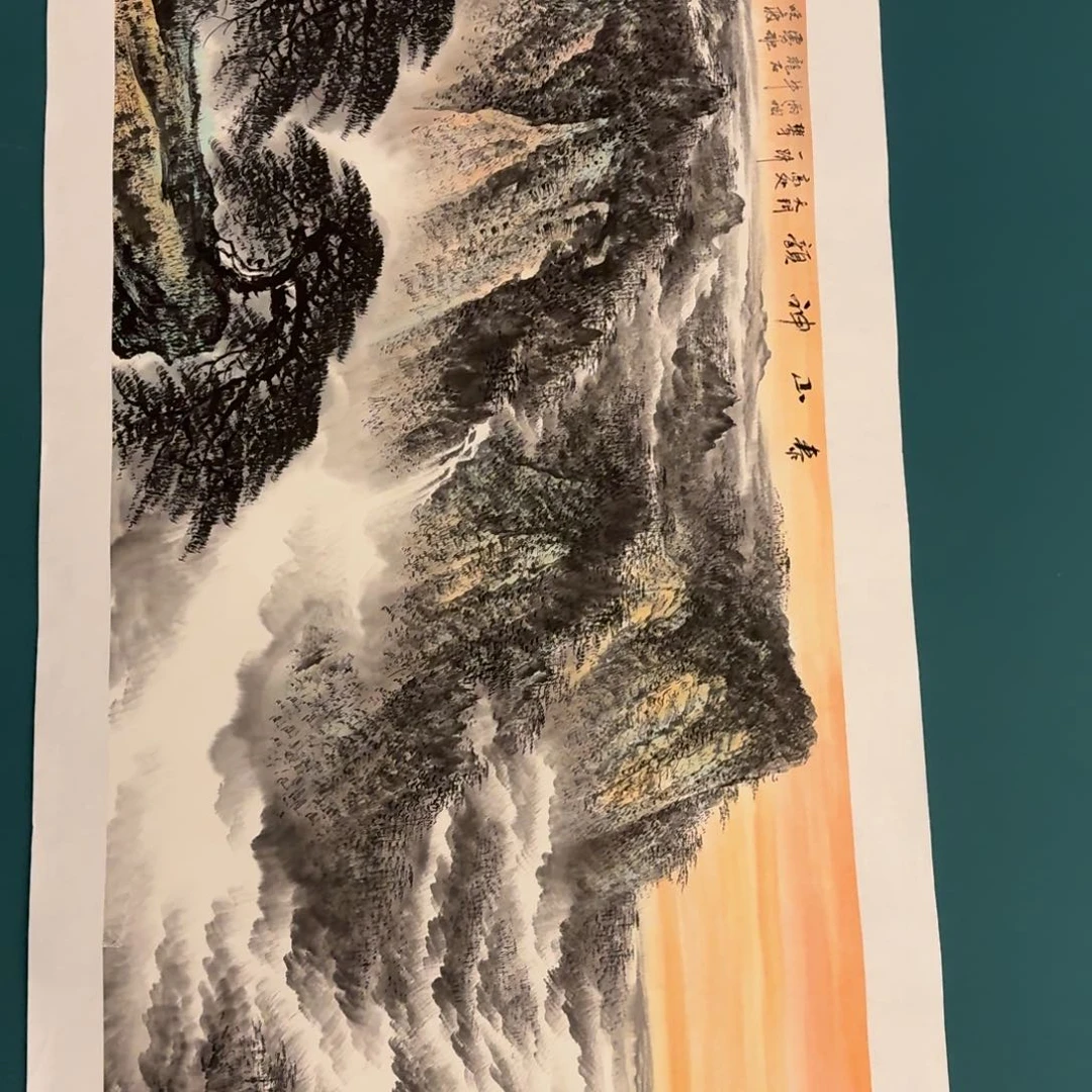 国画丁老师画作画作