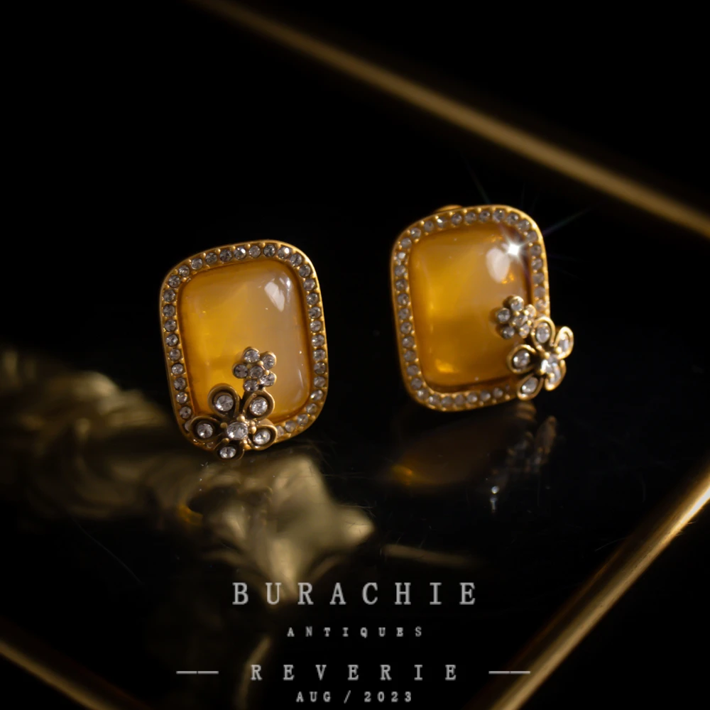 铜合金仿水晶耳饰 【7668】周年珍藏英｜经典原标克拉款CrownFrett