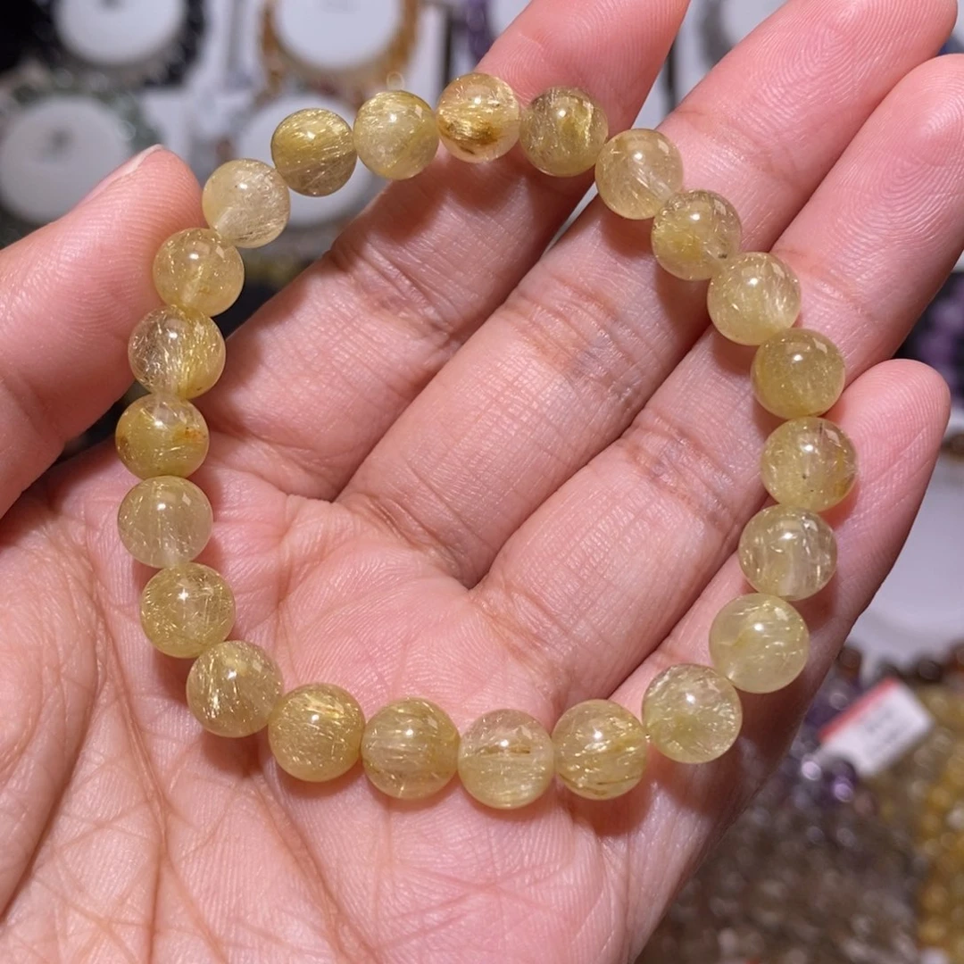 【闪购商品】发晶手串未镶嵌清*金发7.8m