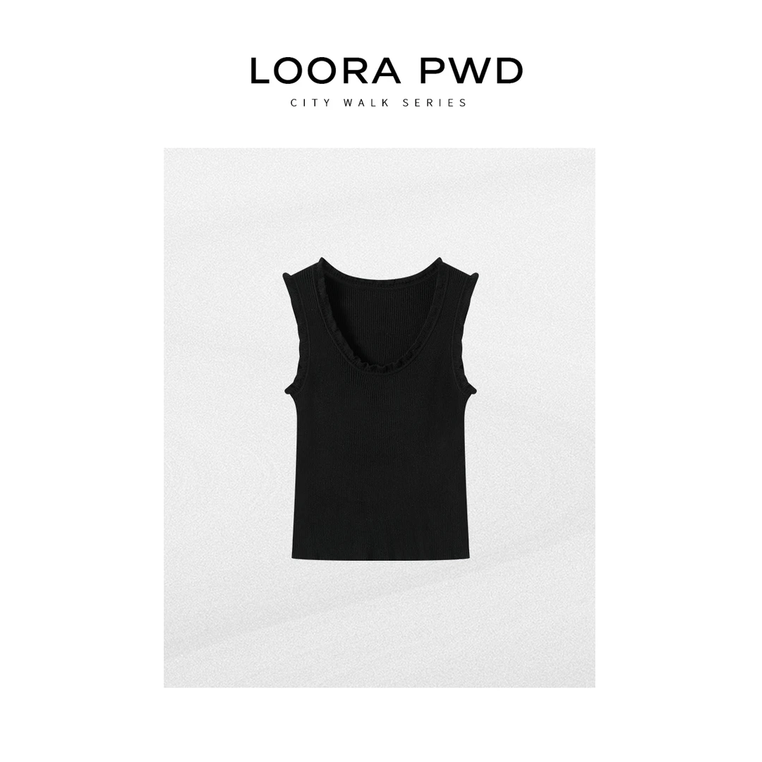 LOORAPWD/罗拉密码 全新款含绵羊毛修身花边背心吊带25CJBI0026N