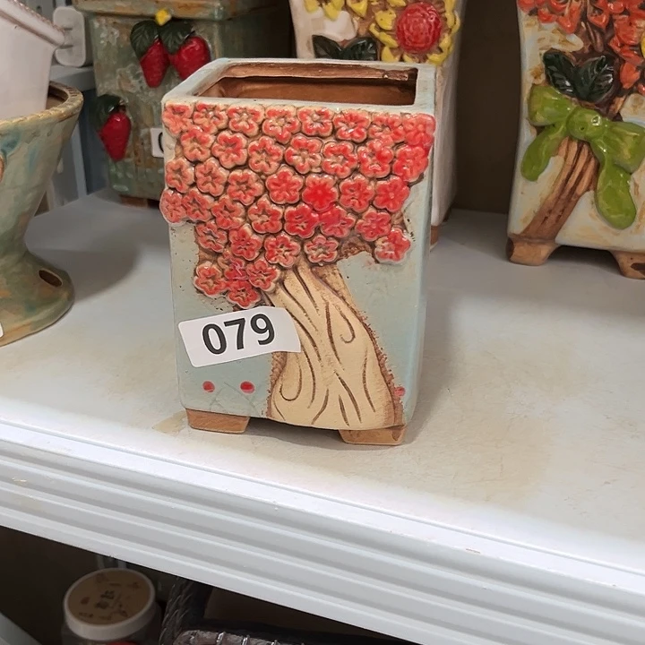 紫砂花盆粗陶材质多肉花盆