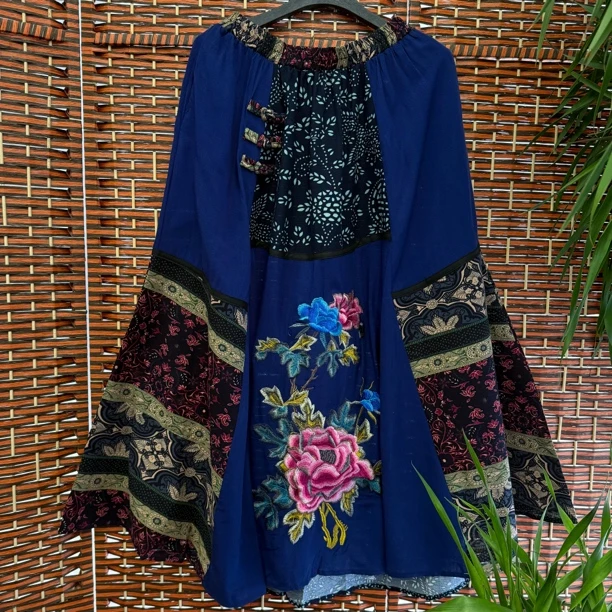 苗绣民族风刺绣半裙