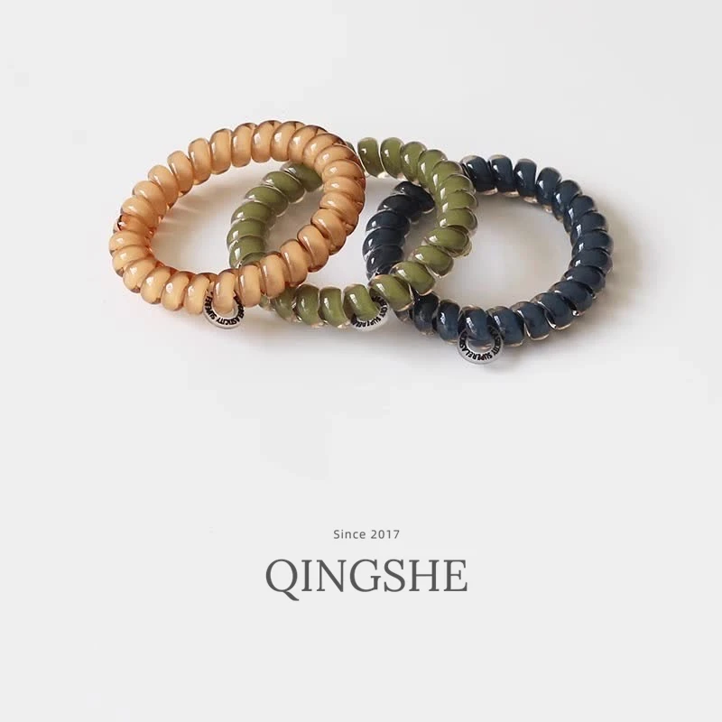 <果冻>韩国25高级电话线发绳无痕ins高弹力气质