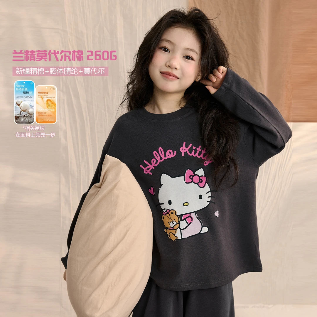 HELLO KITTY/凯蒂猫【萌萌哒】女童T恤2025秋冬可爱宝宝上衣Y6730