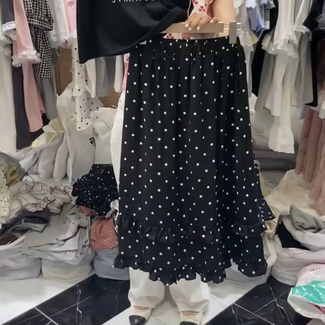 东大门正品夏季新款波点半裙