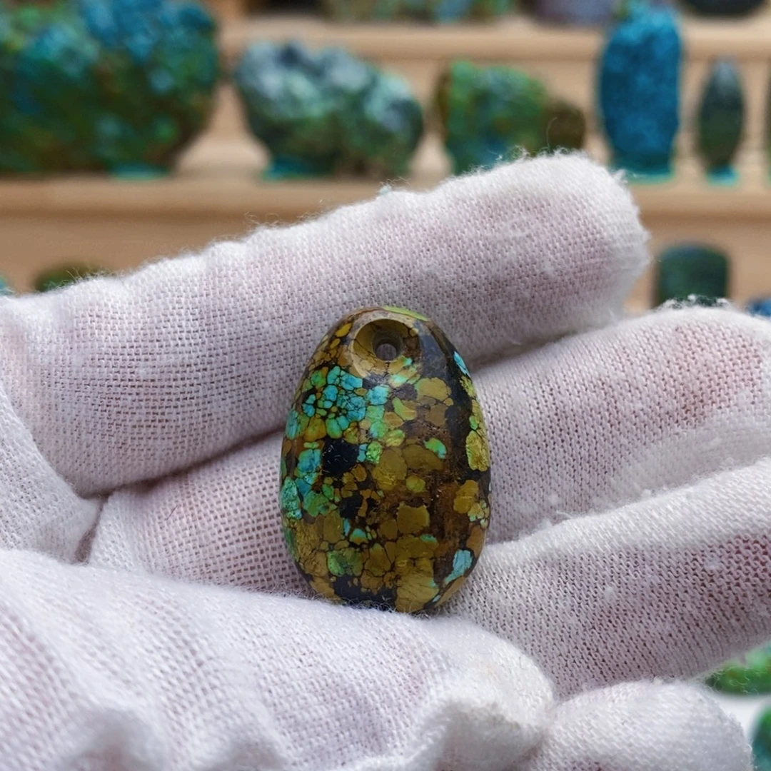 定制绿松石未镶嵌吊坠