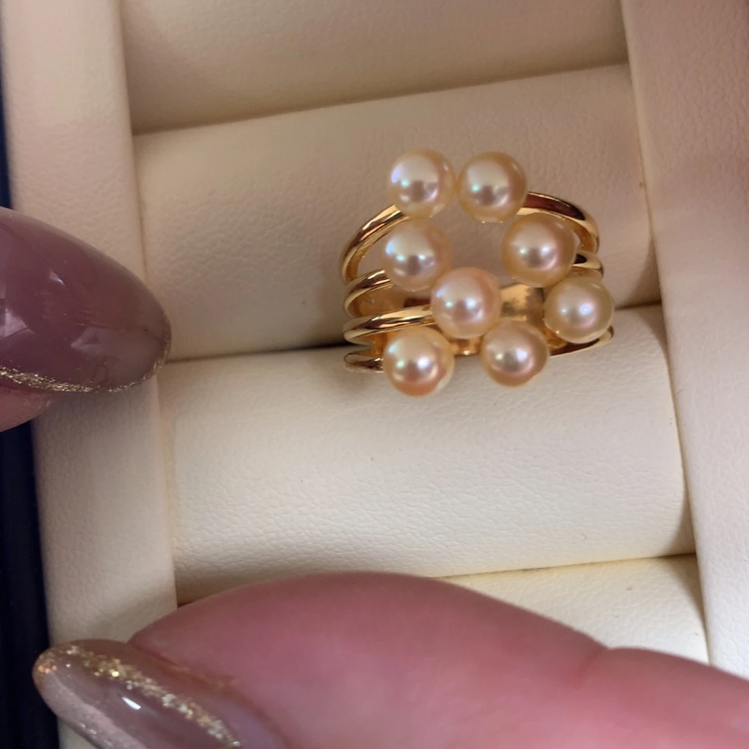 银S925镶嵌海水珍珠戒指