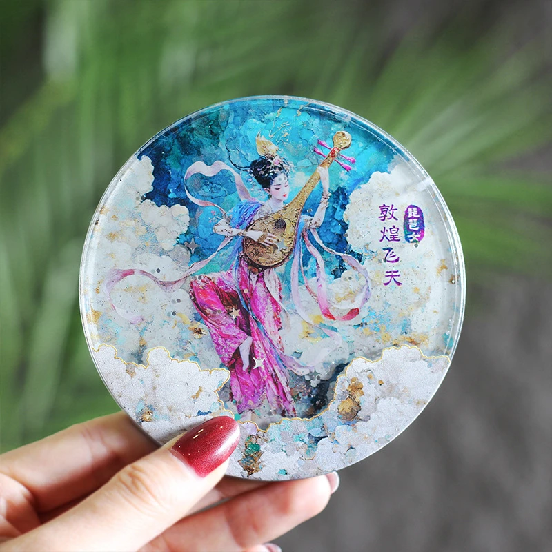 地标创意流沙磁吸冰箱贴