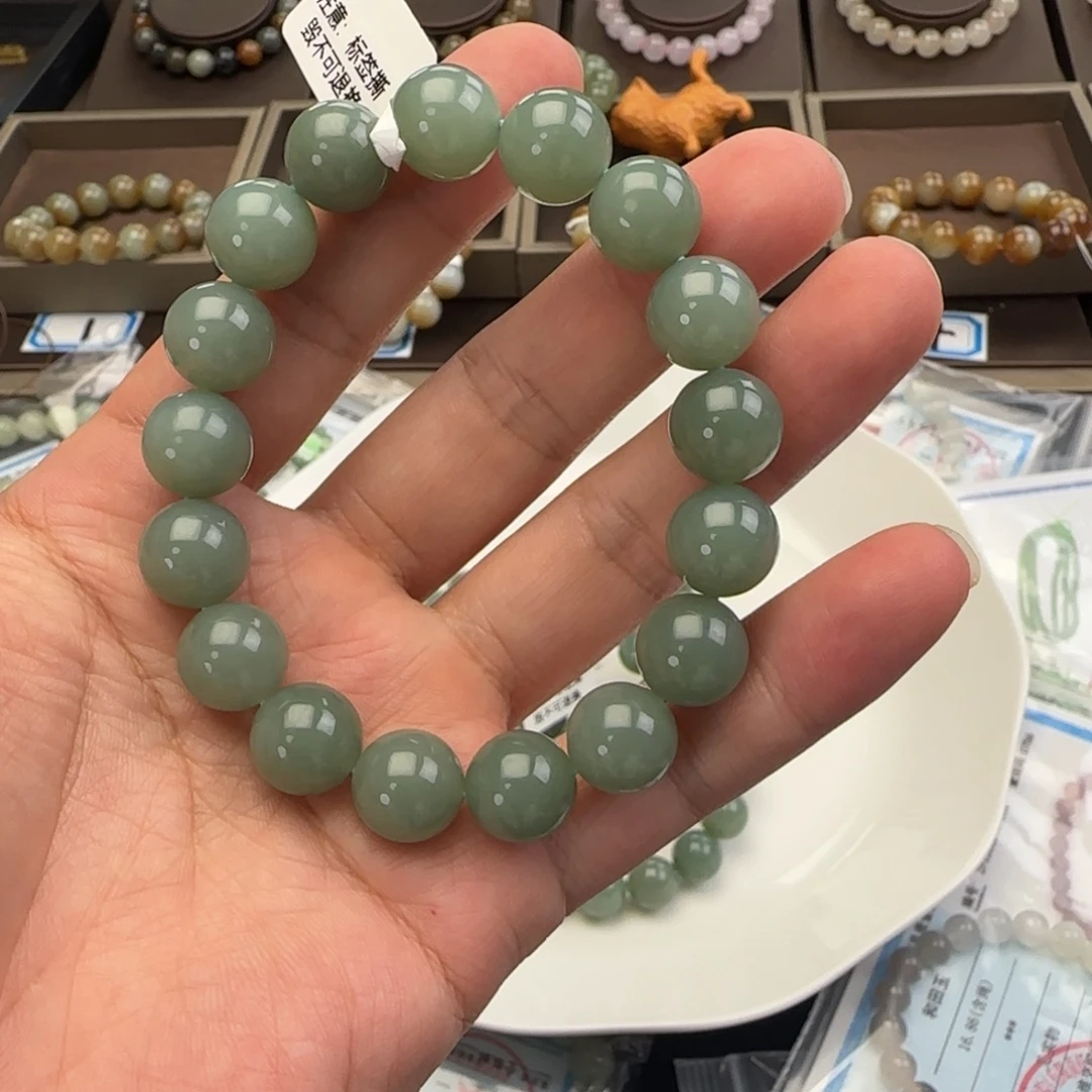 和田玉未镶嵌手链切莫蓝44