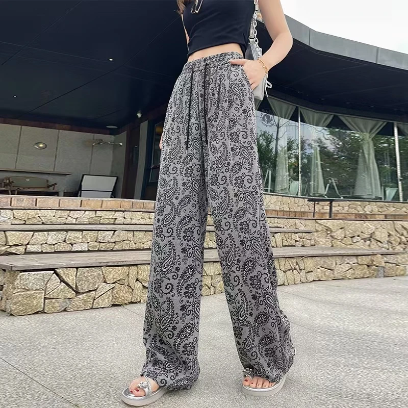 女款夏季腰果花长裤