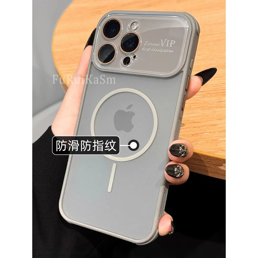 高级感秒变17大视窗适用苹果17promax手机壳新款15promax磁吸散热