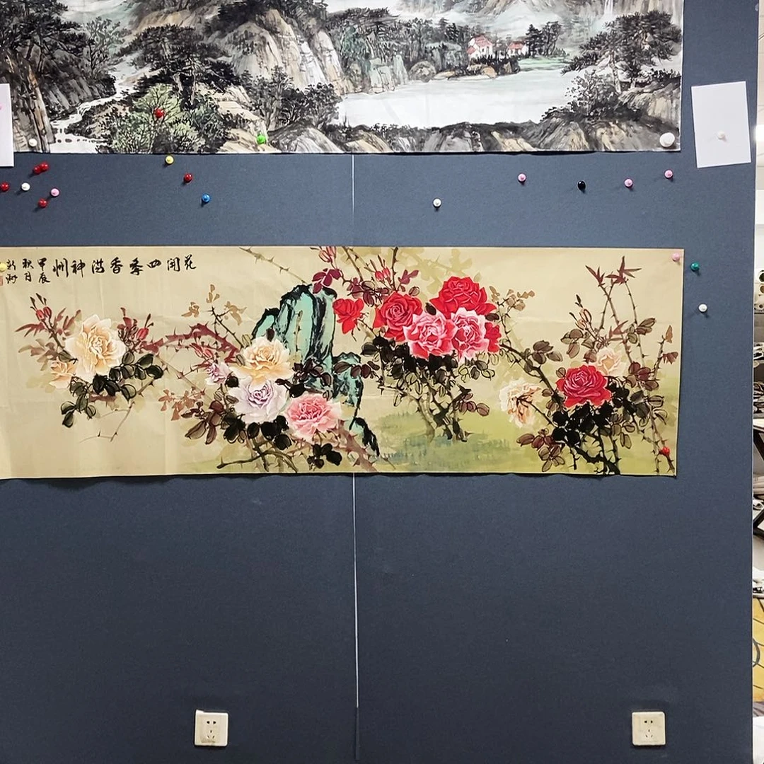 国画明**李60/180王新洲手绘画心