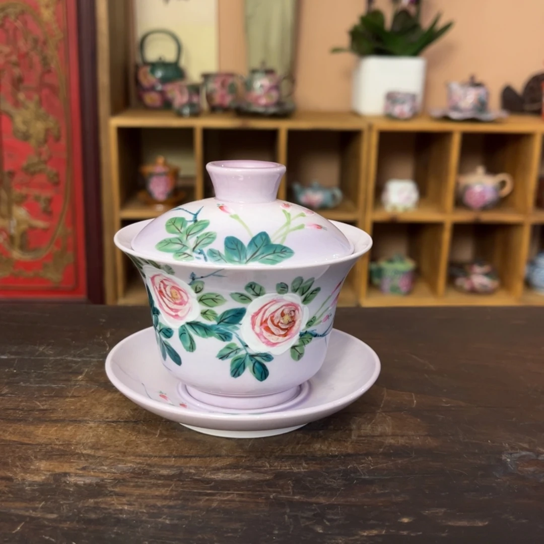 柴烧纯手工手绘陶瓷