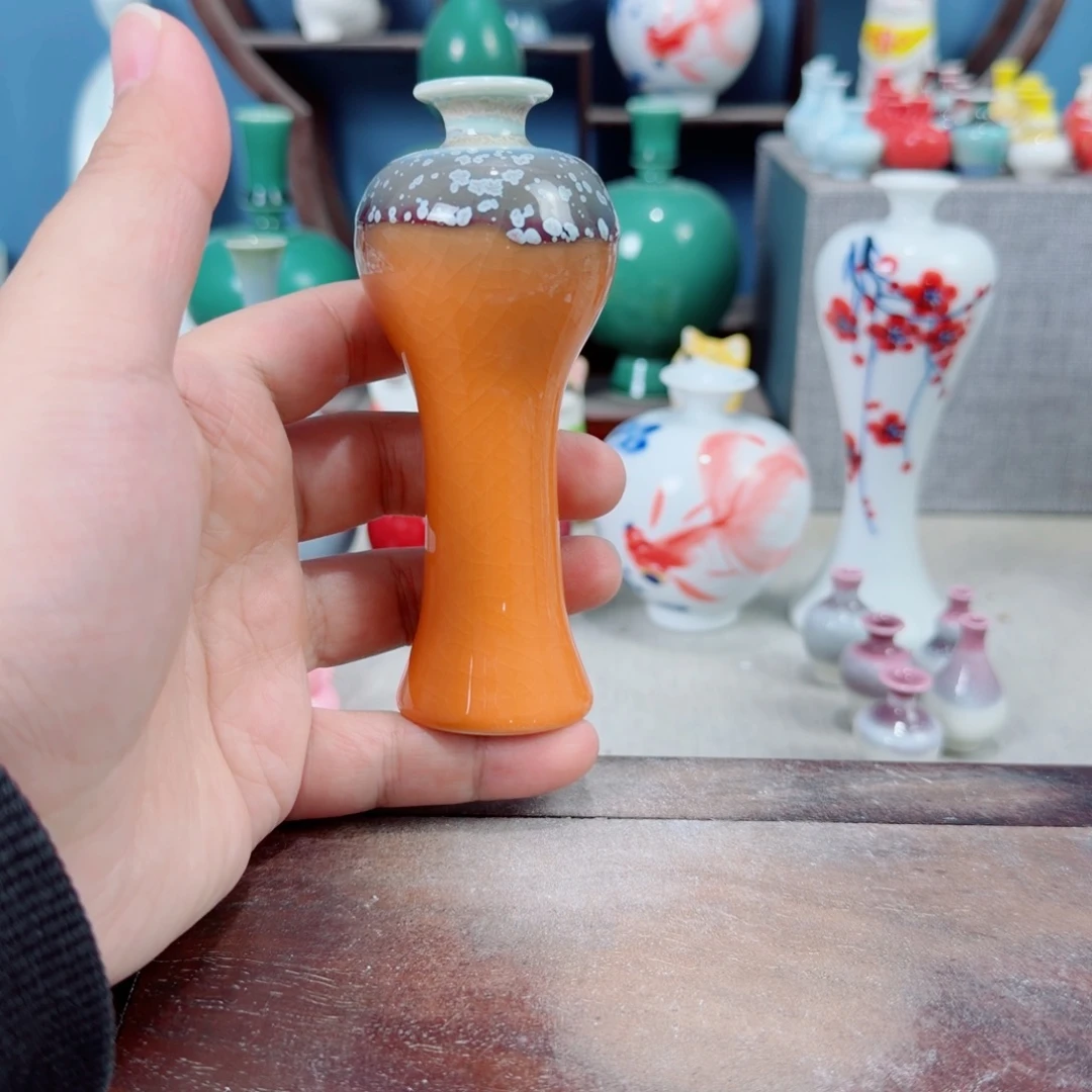 陶瓷手工小花器摆件