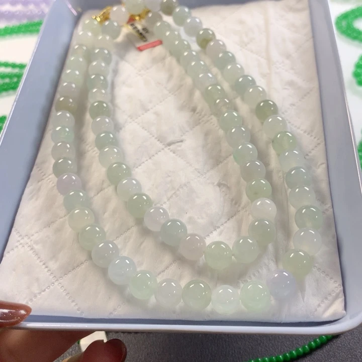 翡翠未镶嵌颈饰项链