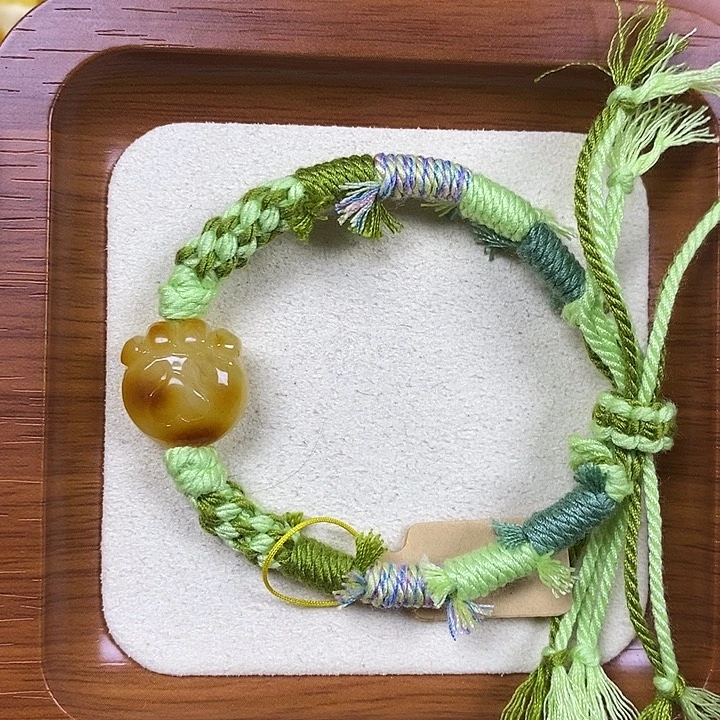 橄榄核吊坠福利猫爪手串