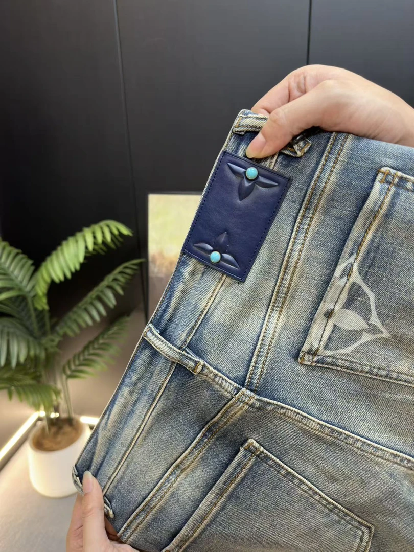 【KC专属】长裤/九分秋冬新款浅白蓝男士牛仔裤修身小直筒男裤子