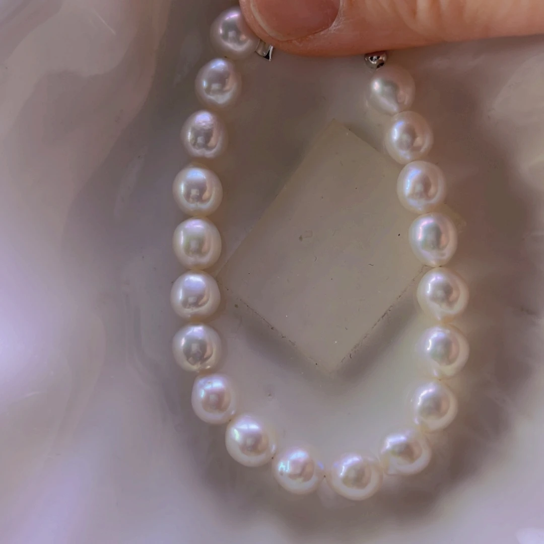 淡水珍珠手绳合金