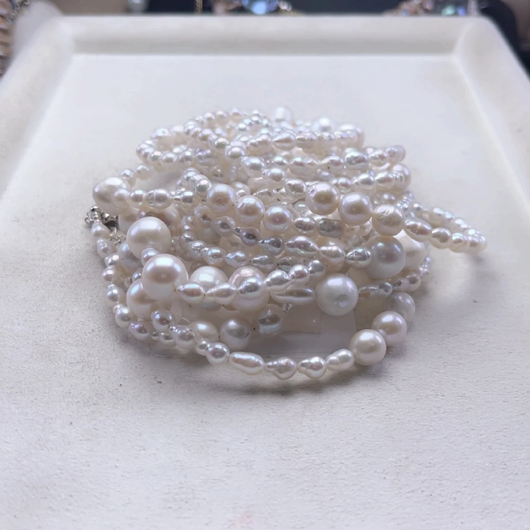 未镶嵌毛衣链淡水珍珠【纯恬】