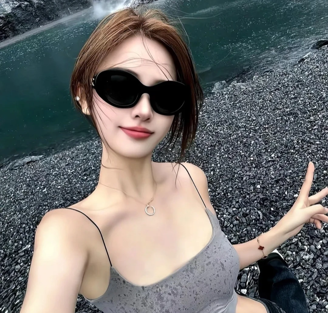 高级感猫眼墨镜女欧美风个性时尚百搭防紫外线遮阳镜