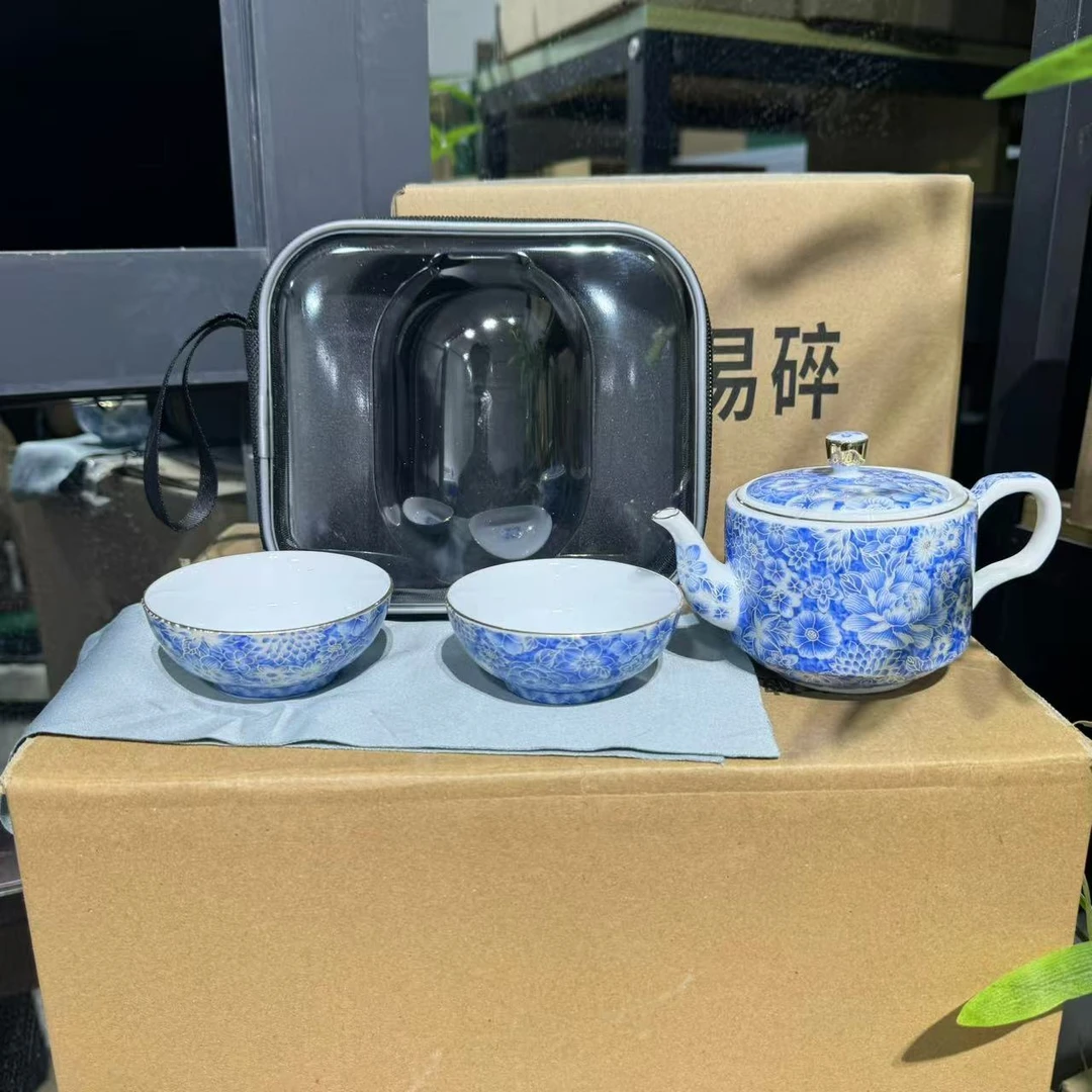 【中国邮政专属链接】珐琅彩万花壶可收纳一壶两杯3763