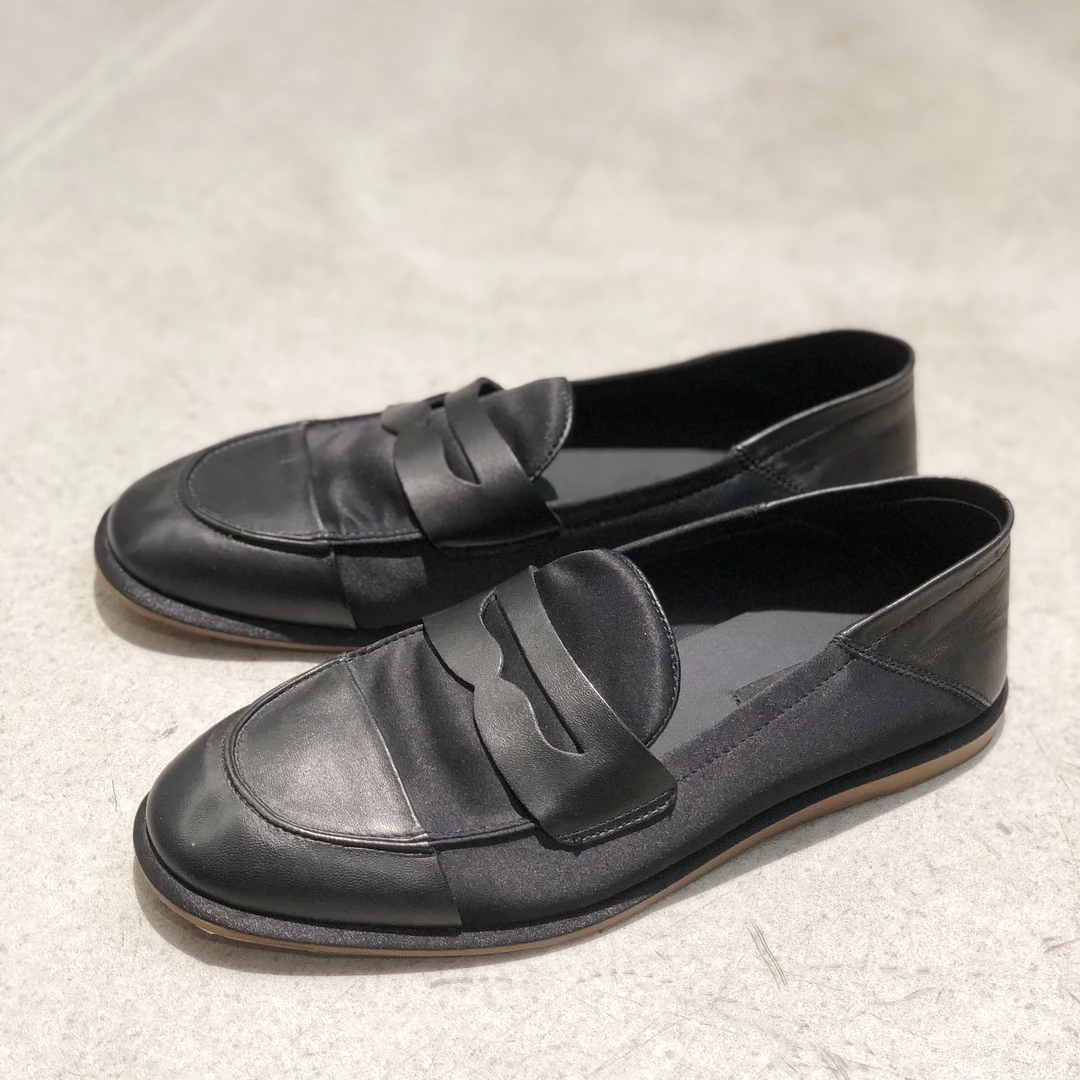 黑色时尚乐福鞋637-8