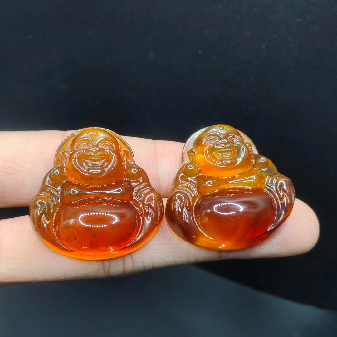 紫罗兰琥珀佛公吊坠赠高货绳CP18【多样性发其一】约30-30-12mm+