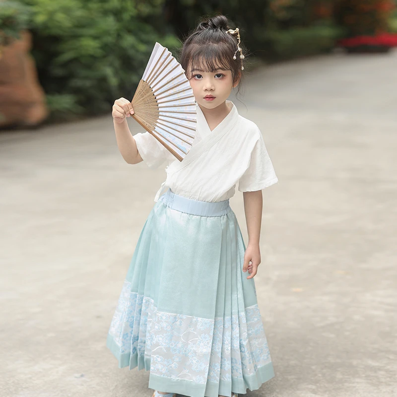 【挽南枝】新中式儿童汉服改良马面裙女童汉服