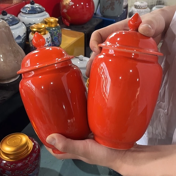 摆件陶瓷茶叶罐密封罐家用摆件