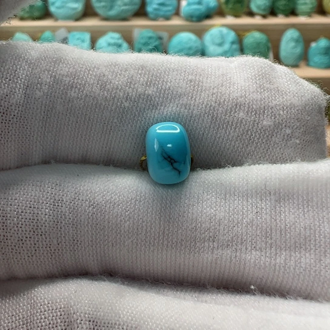 未镶嵌绿松石老型珠8.2mm