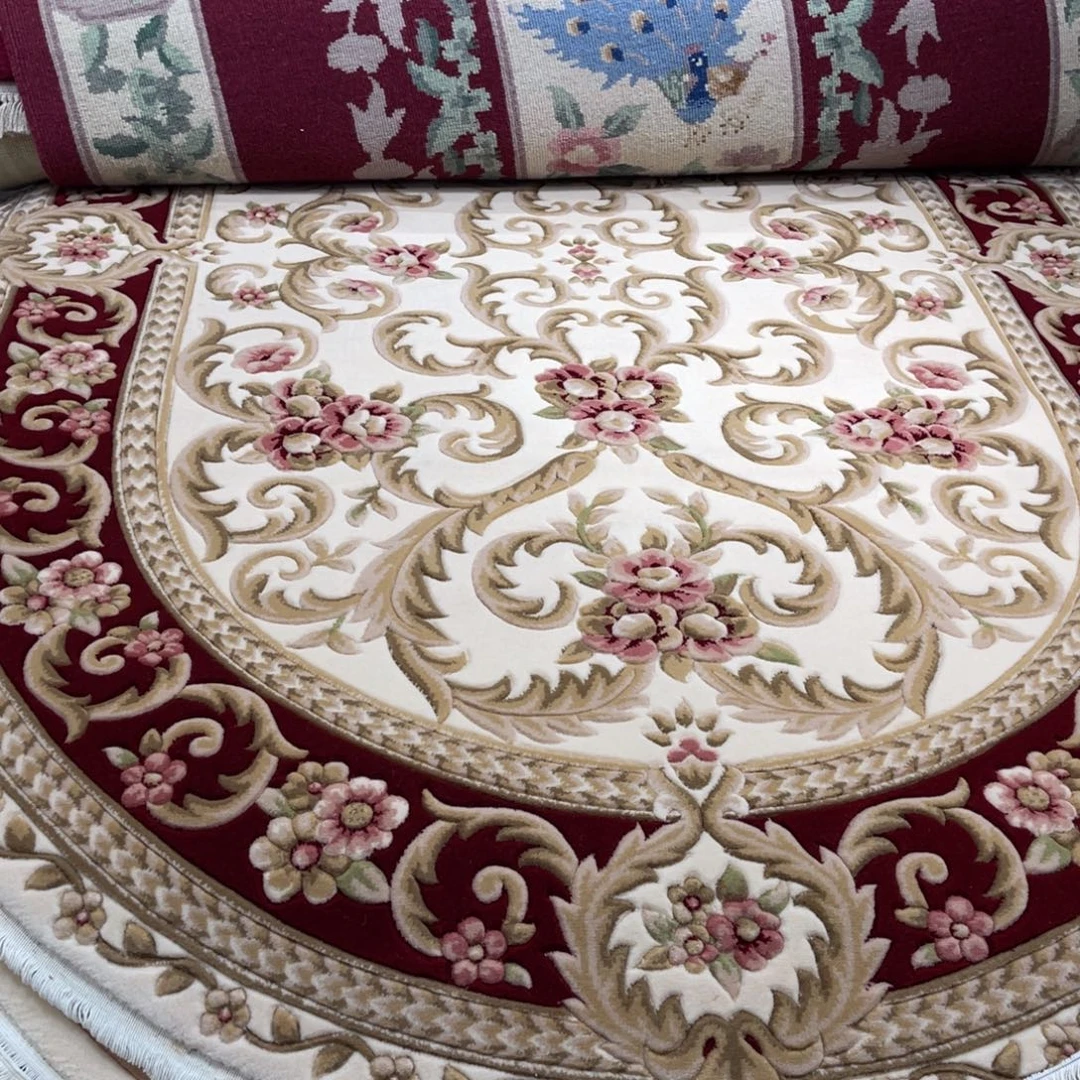 羊毛1.55×2.3米纯羊毛立体花加厚特价地毯微瑕疵