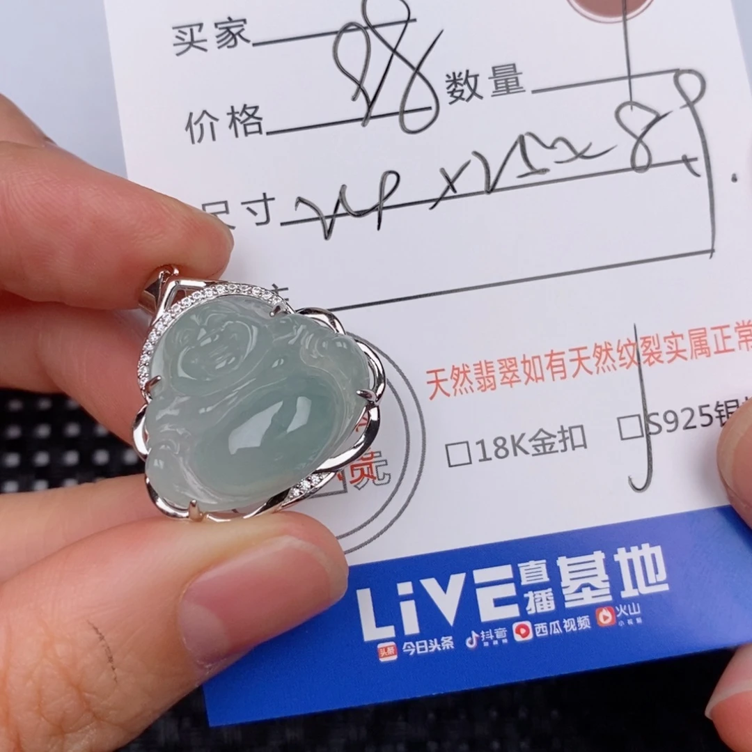 翡翠银S925镶嵌颈饰