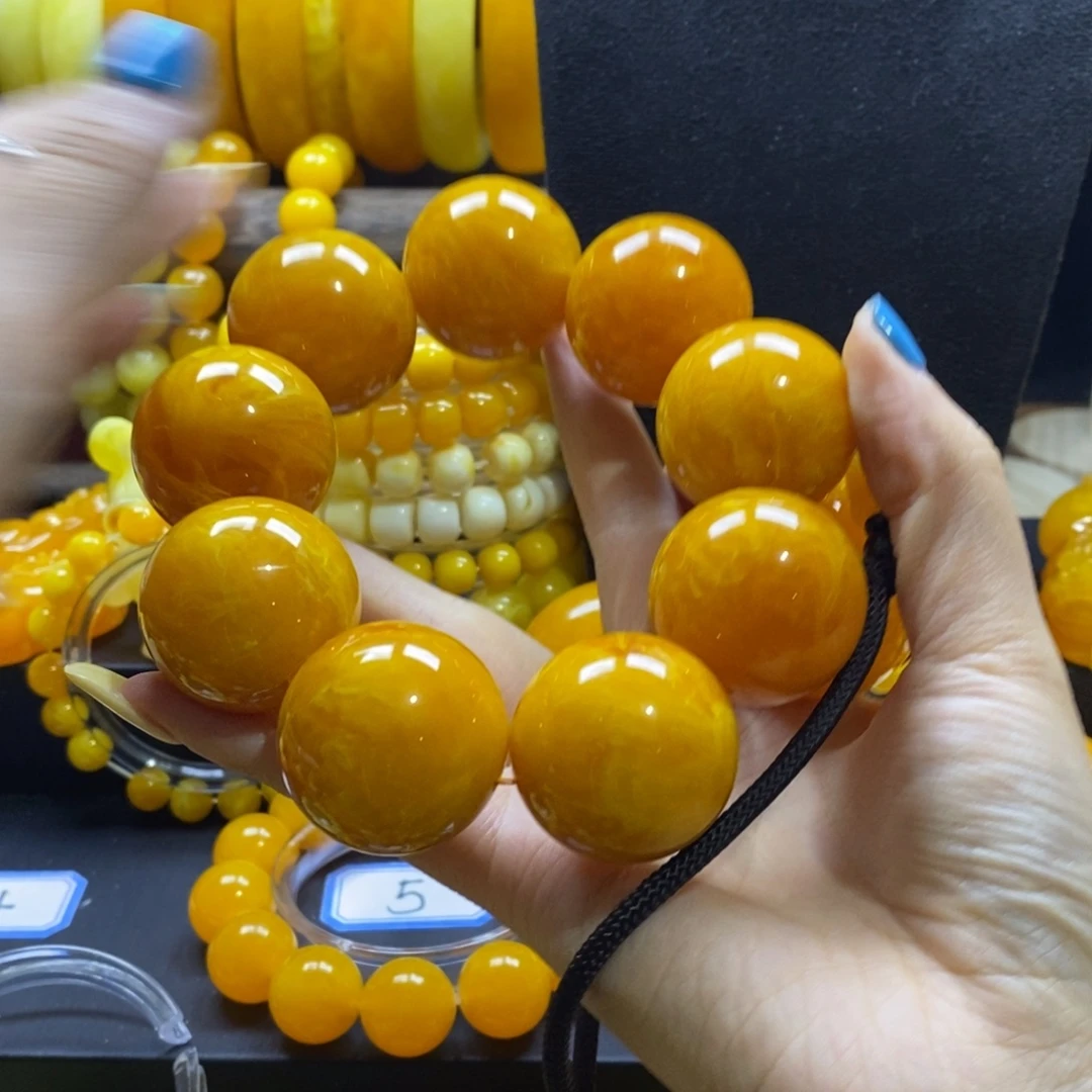 摇***叔非金属全品无暇卡30手串