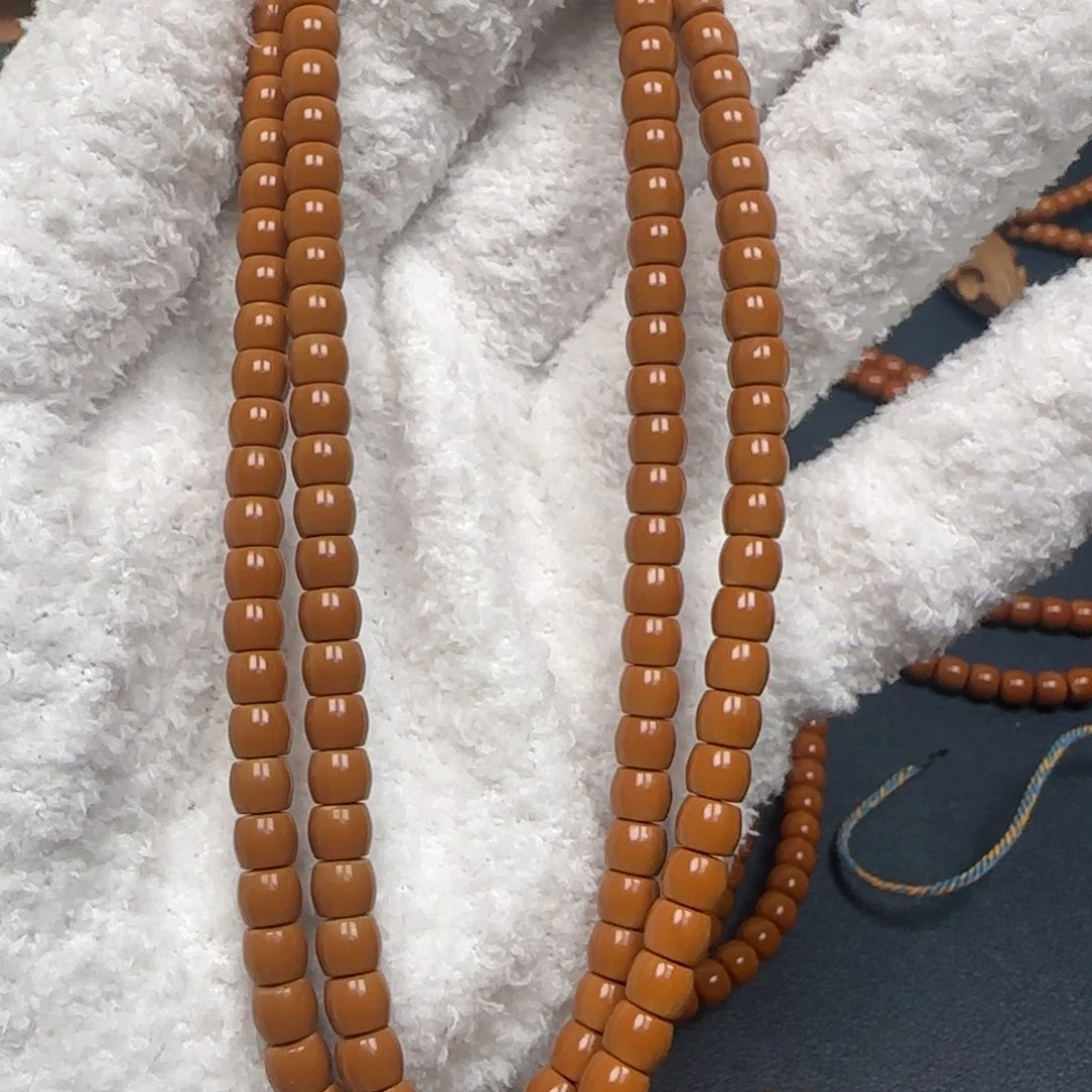 手串橄榄核老挝长串直切三花无白5.5mm