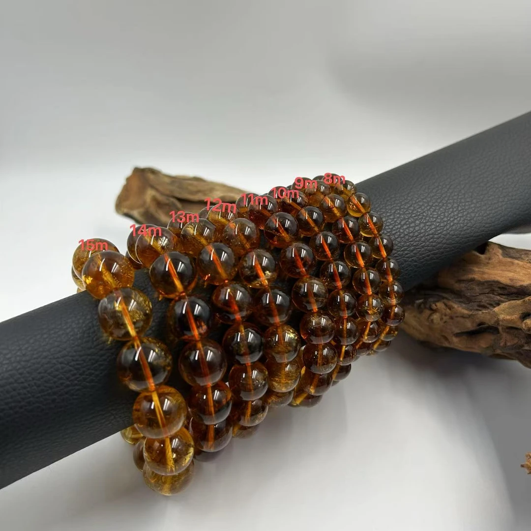 【云上水晶】Z579 巴西暴力黄金红料黄水晶手串 多样性发其一