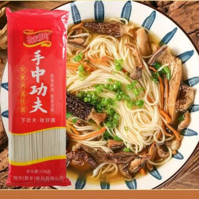 农家粮田手中功夫500g/袋 农家面条挂面扁面营养早餐速食面