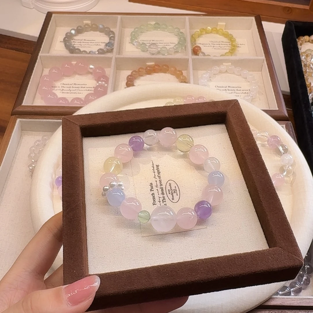 烟晶手链未镶嵌多宝手串