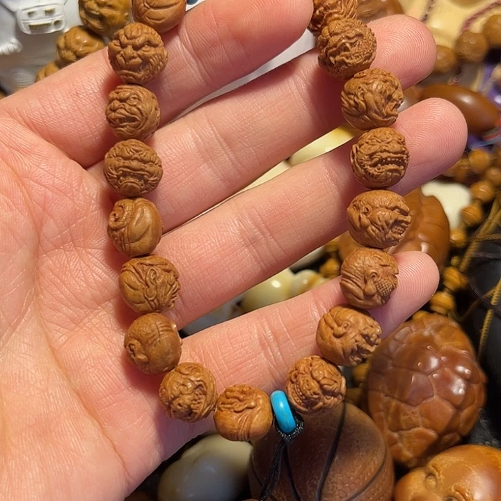 橄榄核手串/手链龙纹十二生肖恶僧
