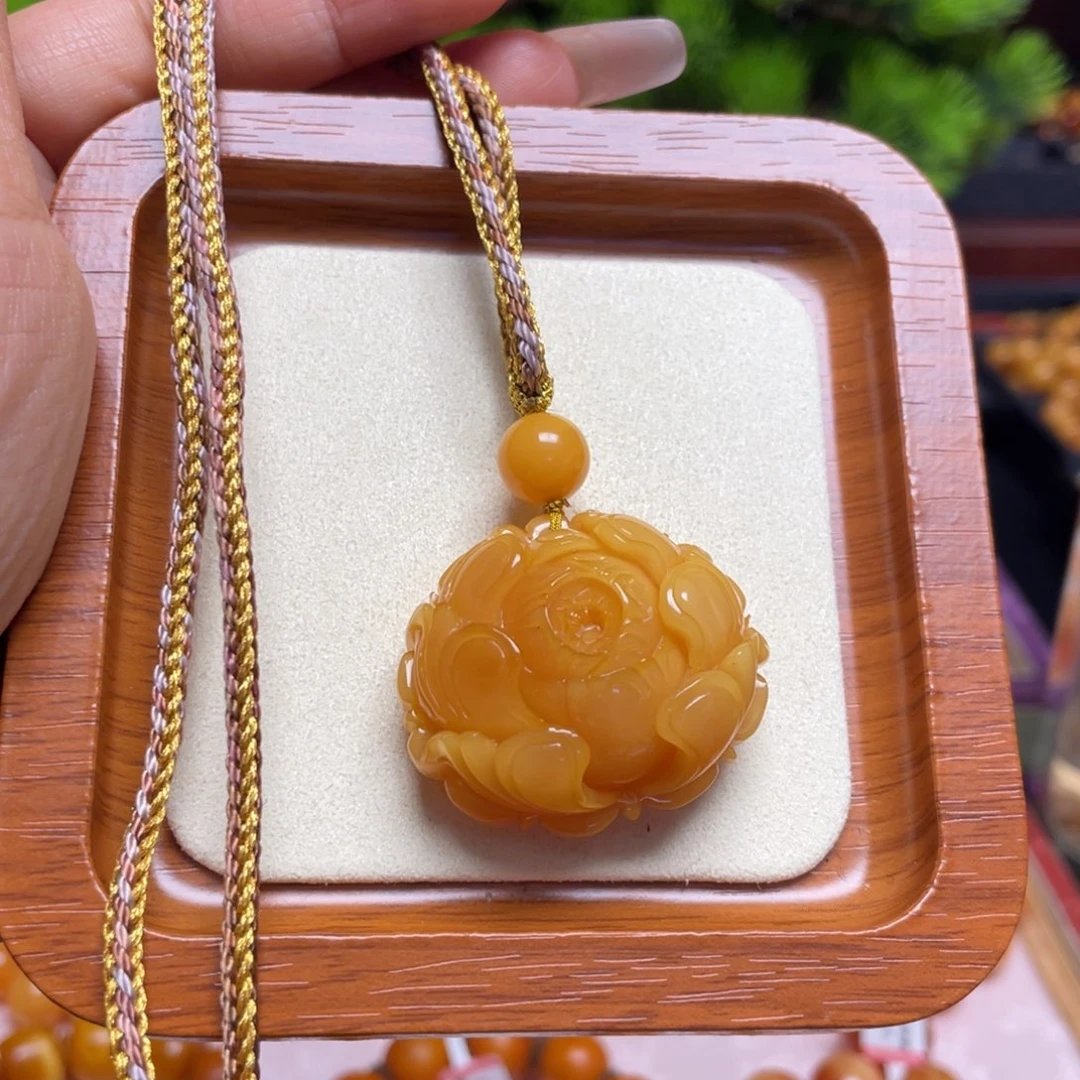 未镶嵌颈饰蜜蜡项链