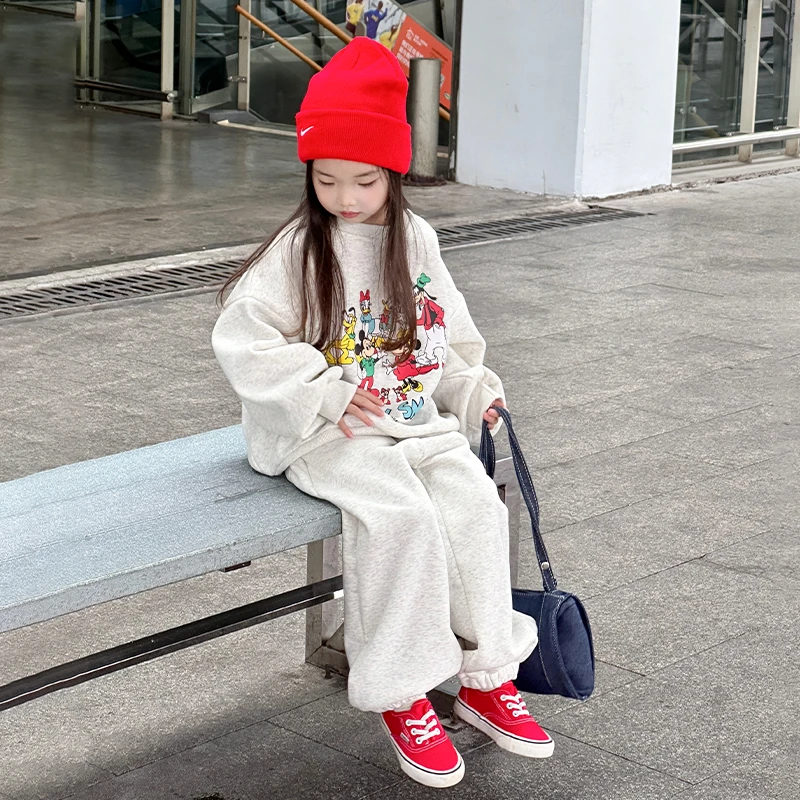 童装女童2025新款小女孩春秋洋气卫衣套装儿童秋装休闲运动两件套