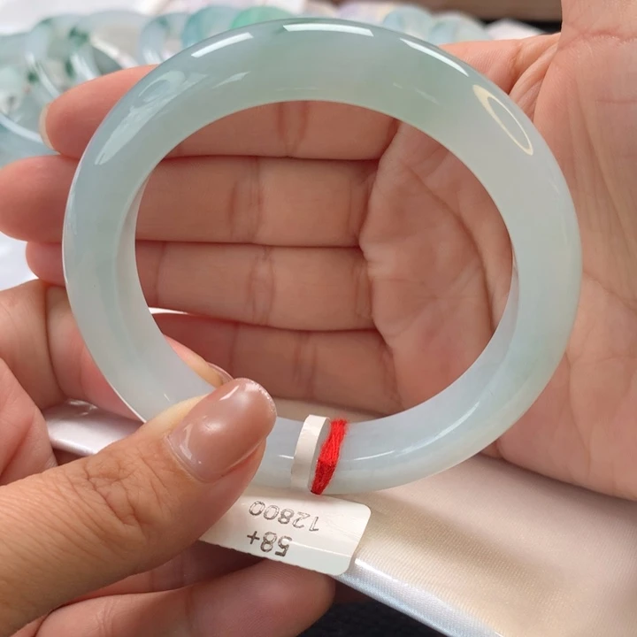 翡翠未镶嵌手镯58正