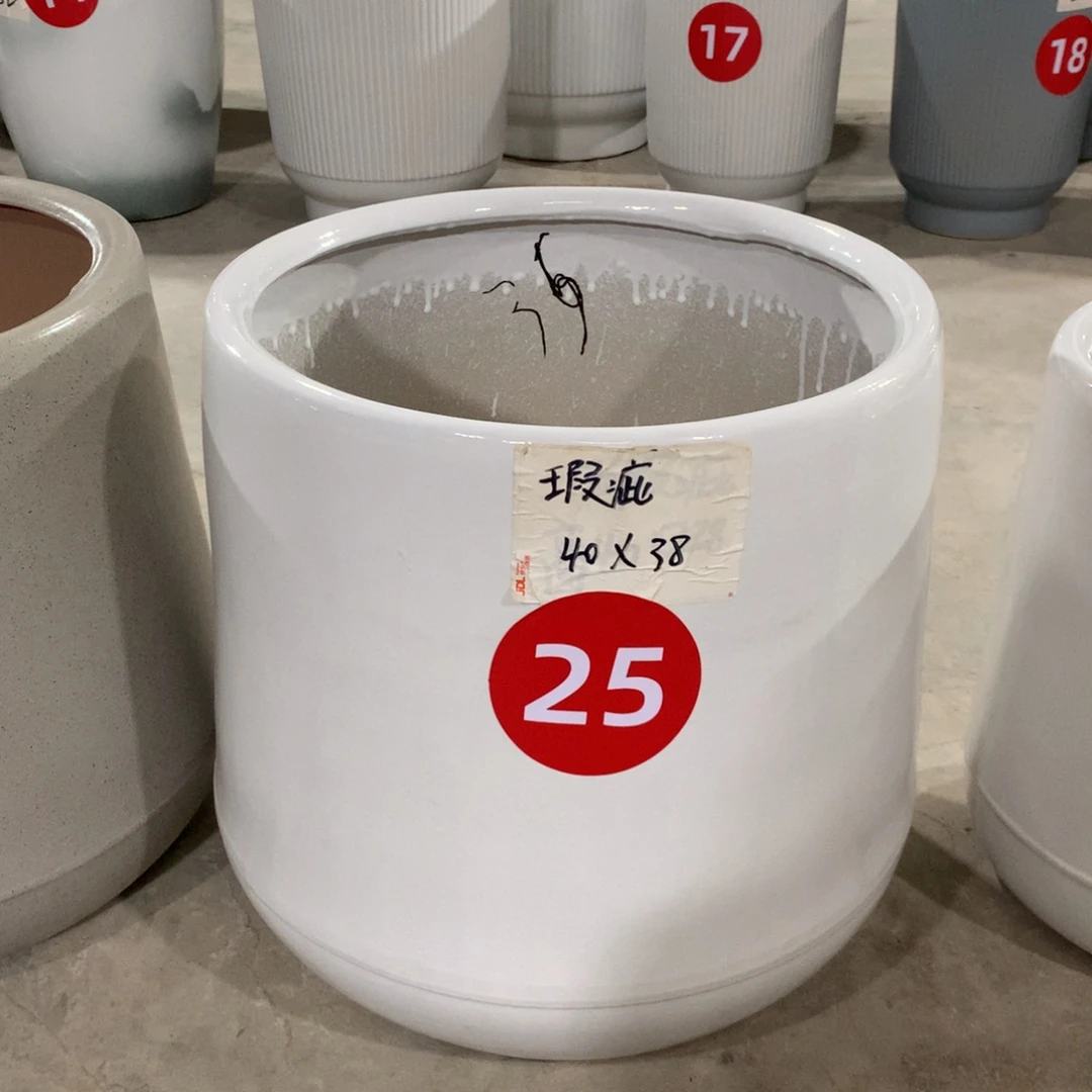 微瑕高温陶瓷花盆