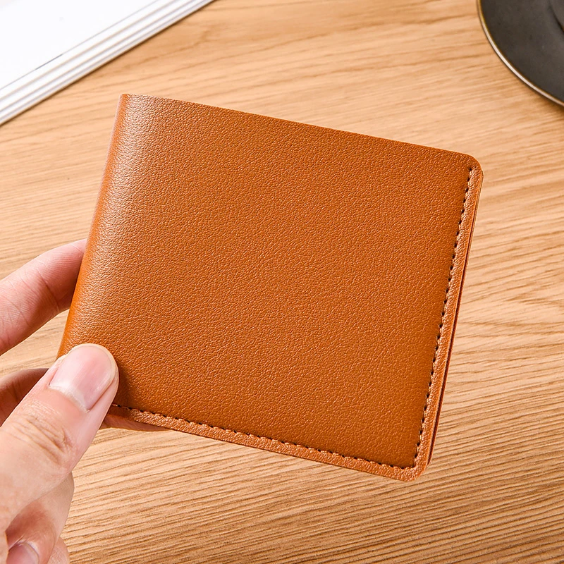 新款男士钱包短款简约多卡位皮夹女一体卡包时尚年轻人超薄小钱夹