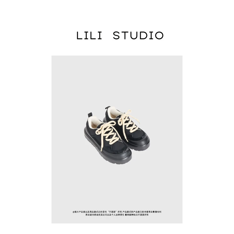 PCNY「黑糖生椰」不理理秋季新款小众女装时尚洋气百搭高级休闲女鞋